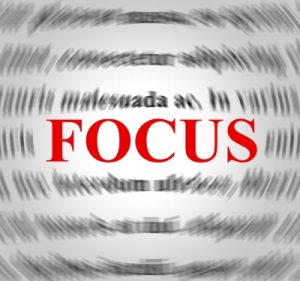 illustration of word focus